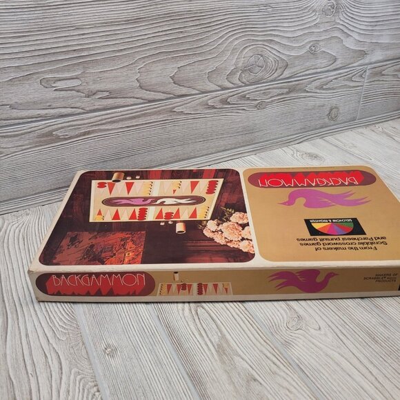 Backgammon Game Wood Pieces Game Night 1975 Selchow and Richter Vintage - Picture 8 of 15